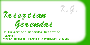 krisztian gerendai business card