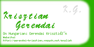 krisztian gerendai business card